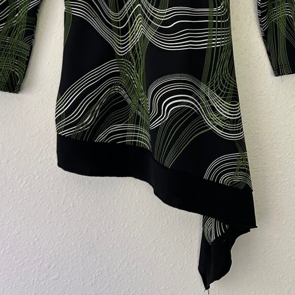 Vintage Maurices Abstract Swirl Asymmetrical Wrap Top Y2K retro - Picture 4 of 9